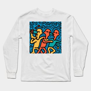 Funny Keith Haring, drink More Water Long Sleeve T-Shirt